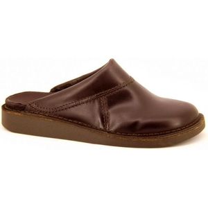 Leren pantoffel  Zweedse muil bruin 48