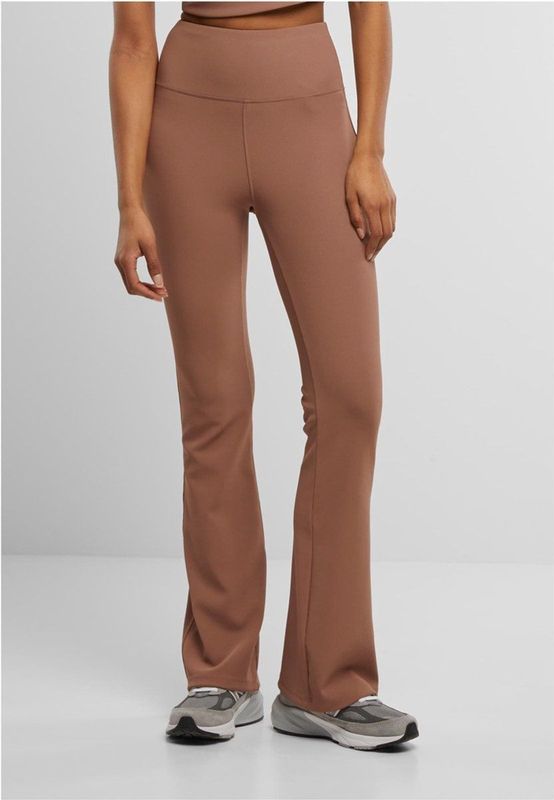 Urban Classics - Legging - Bruin - Taille Hoge - Coupe Évasée