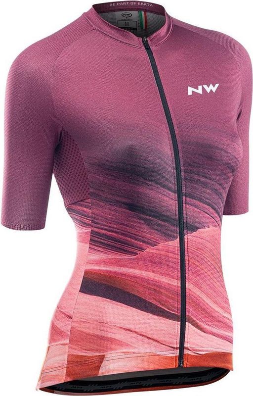Northwave - ELEMENTS EARTH JERSEY - Wielertrui - Plum - Dames