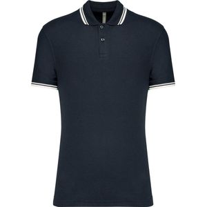 Kariban Gestreepte herenpolo korte mouwen K272 - Navy / White - S