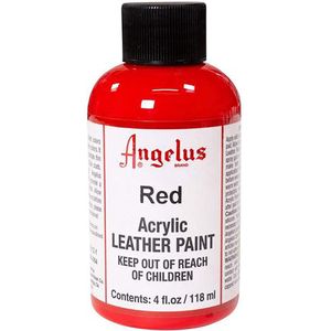 Angelus Leather Acrylic Paint - textielverf voor leren stoffen - acrylbasis - Red - 118ml