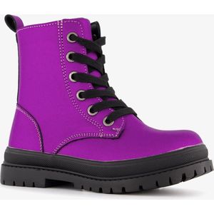 Blue Box meisjes veterboots paars - Maat 37