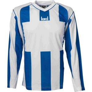 KWD Sportshirt Napels lange mouw - Blauw/wit - Maat XXL
