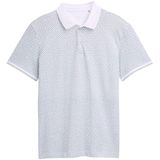 Tom Tailor - 1047770 - Poloshirt - Wit Groen Minimal Design - Heren