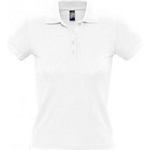SOLS - Pique Korte Mouw Poloshirt - Wit - Katoen