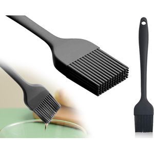 Baking Brush - Silicone Brush - Pastry Brush - Grill Brush - Oil Brush - Zwart - 21 cm