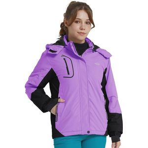 Meisjes Regenjas met Fleece Capuchon voor Buiten en Ski Activiteiten