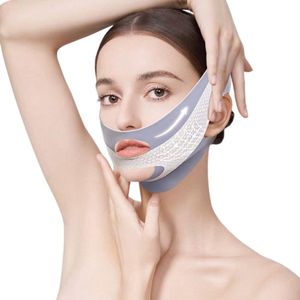 Slimming Belt voor Gezicht - Herbruikbaar V-Vormig Masker - Dubbele Kin Strap (Grijs)