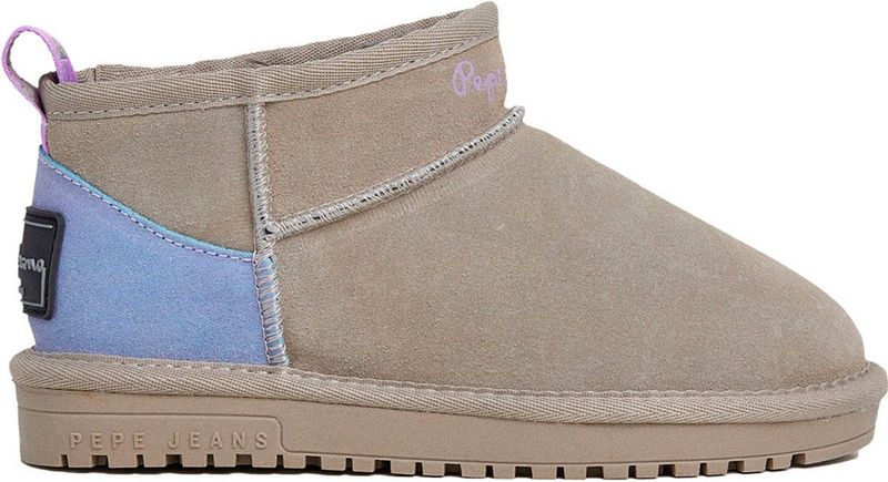 Pepe Jeans - PGS500007 - Leren Enkellaarsjes - Taupe - Casual