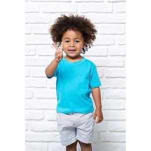 JHK Baby t-shirtjes in turquoise maat 1 jaar - set van 5 stuks