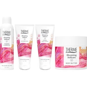 Therme Cadeauset Blooming Self Care Compleet - Therme Foaming Shower Gel Blooming Self Care - Therme Body Butter Blooming Self Care