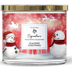 Woodbridge Geurkaars Kerst SEASONS GREETINGS - amandel kaneel dennen vanille