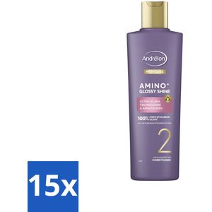 Andrélon – Conditioner – Pro Care Amino+ Glossy Shine – 250 ml - Bulkverpakking - 15 stuks