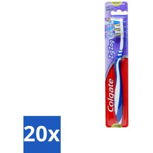 20 x Colgate - Tandenborstel - ZigZag Medium - 1 Tandenborstel - Mondhygiëne - Tandenborstel Medium Hardheid - Ergonomisch Handvat - Meerkleurig Design