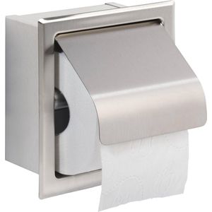 Saqu Essential Toiletrolhouder - RVS - Inbouw - WC Rolhouder - 15,2x7,2x16,2 cm
