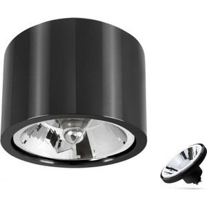 Spectrum - LED Plafondspot CHLOE - GU10 AR111 - excl. LED spot - Zwart rond