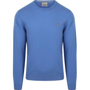 Gebreide pullover van zuivere lamswol met ribboorden