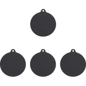 4 stuks antislipmat pannenlap - barbecuemat - siliconen bordenrek - draagbare inductiekookplaatbeschermer - inductiekookplaatbeschermer - pannenlap - keukengereedschap - 22 cm - siliconen - zwart