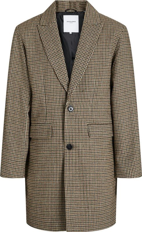 Jack & Jones - Harris - Jas - Knielengte - Gespreide Kraag - Knoopsluiting