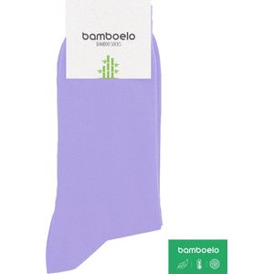 1 Paar Bamboe Sokken - Bamboelo Sock - Maat 39-42 - Lavendel/ Lichtblauw - Naadloze Sokken