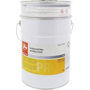 OAF PRO 2K Epoxy Vloercoating CD20 Donkergrijs (RAL 7011) 10 kg - Vloerverf - Slijtvast, naadloos en vloeistofdicht - Eenvoudig Schoon te maken