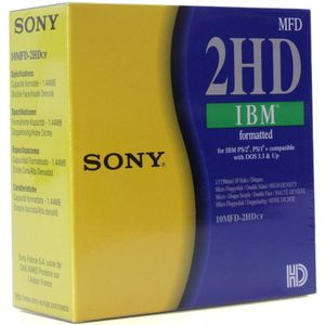 Sony IBM formatted 3.5'' floppy diskettes 1.44MB / Sony MFD-2HD / 10 Pack.