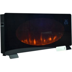 Lexorion Aqua - Kachel - Elektrische Kachel - Glazen Convector Verwarming - Verwarmer - Wandverwarming - Smart App - Wandkachel Electrisch - 2000W - Vlam Hologram - WiFi & Afstandsbediening - Timer - Instelbare Temperatuur