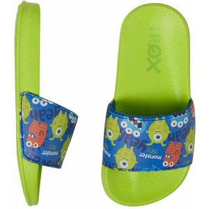 XQ Footwear - Slippers - Monsters - Groen - Blauw - Maat 31/32
