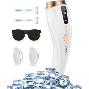 IPL Haarverwijdering Apparaat voor Thuisgebruik - Pijnloos, Geavanceerde Koeling, Onbeperkte Flitsen, 6 Energieniveaus, 2 Precisie Hoofden