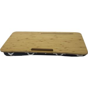 Bamdura laptopkussen bamboe - schoottafel Tablet / Ipad - laptoptafel – laptray | Navy Blue