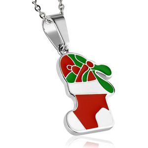 Montebello Ketting Christmas - 316L Staal - Kerst - 37x40mm - 45cm