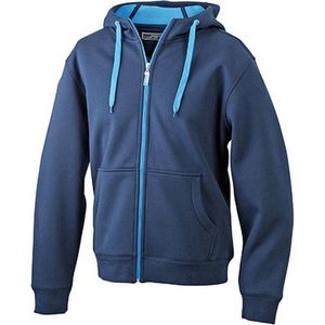 James and Nicholson Dames/Dames Dubbelgewichtjasje (Marine/Aqua Blauw)