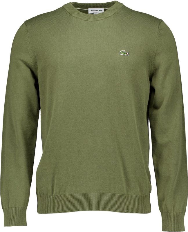 Lacoste - Sweater Crewneck - Groen - Heren Trui - Regular-fit