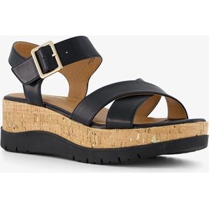 Tamaris dames sandalen met sleehak zwart - Maat 39