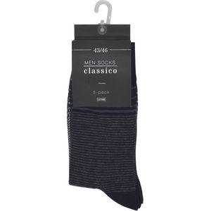 Mannen sokken - 6 PAAR-katoen - assortiment marine-antra-zwart - heren maat 43/46- Classico