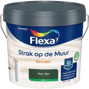 Flexa - Strak op de Muur Binnen Muurverf Mat - Puur Tijm - Mengverf - 5 Liter
