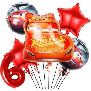 Cars ballon set - 59x53cm - Folie Ballon - Auto - Race - Racing - Themafeest - 6 jaar - Verjaardag - Ballonnen - Versiering - Helium ballon