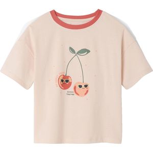 Vertbaudet - Set T-shirt en Short - Badstof - Meisjes