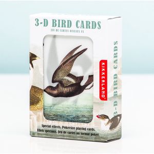 Kikkerland 3D Speelkaarten - Vogels - Kaartspel - Pokerformaat - Vogelplaatjes - Gezelschapsspel - Geschikt voor poker, patience, bridge, blackjack, pesten