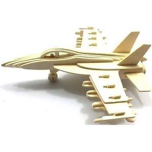 Duurzaam Modelbouw-Bouwpakket -Houten bouwpakket 3D Puzzel Straaljager F-16 Fighting -Modelbouw-Puzzelspel