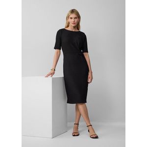 s.Oliver - Jurk - Slim-fit - Midilengte - Halve Mouwen - U-halslijn