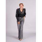 Homage Angelina wide flared jeans grijs