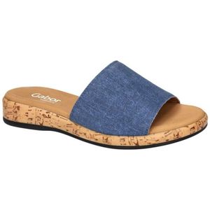 Gabor -Dames - blauw - slippers & muiltjes - maat 37.5