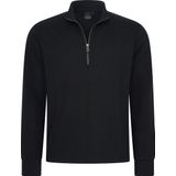 Mario Russo Pique Longsleeve Shirt - Trui Heren - Sweater Heren - Coltrui Heren - M - Zwart