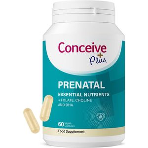Conceive Plus Prenatale Vitaminen met Foliumzuur, Choline, IJzer & DHA – Ondersteuning voor Zwangerschap en Voorbereiding