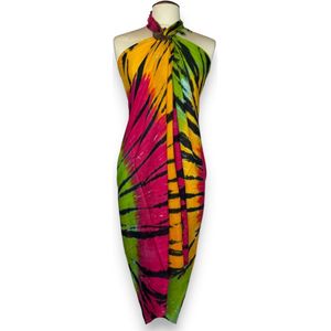 Sarong / pareo - Strandkleding wikkelrok / strandjurk - Tie dye Multicolor