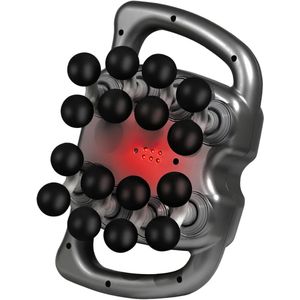 Hoofdmassagepistool - Elektrisch handmassageapparaat - 6 standen - 99 snelheden - Met oplaadbaar type C - Voor training-volledige lichaamsmassage - Voor diepe weefselmassage (16 koppen - grijs)