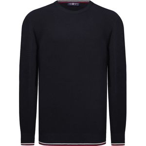 Jimmy Sanders - Trui - Navy - 100% Katoen - Ronde Hals Heren