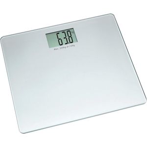 Personenweegschaal met Breed Platform tot 200 kg - Schermverlichting en Gehard Glas