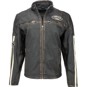 Urban 5884® - Vincent - Heren Motorjas - Uitneembare Protectie - Zwart`- Geiten  Leer - Maat  2XL